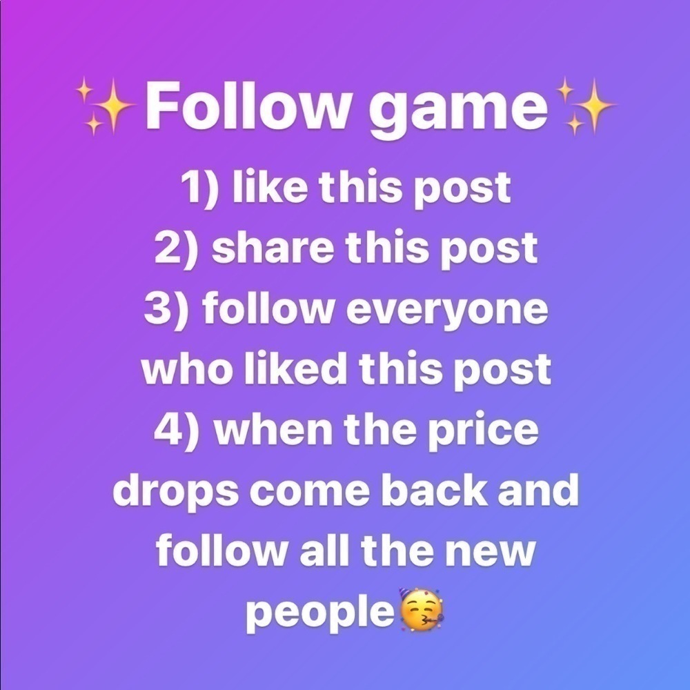 ✨FOLLOW GAME✨ - Picture 1 of 3